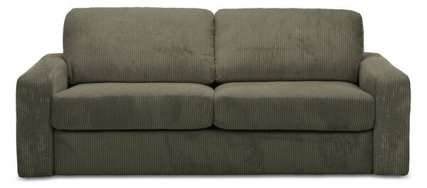 Sztruksowa rozkładana sofa w kolorze khaki 195 cm Nona – Makamii