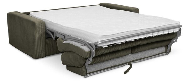 Sztruksowa rozkładana sofa w kolorze khaki 195 cm Nona – Makamii