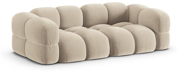 Beżowa aksamitna sofa 250 cm Loretto – Cosmopolitan Design