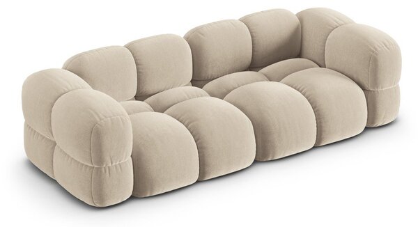 Beżowa aksamitna sofa 250 cm Loretto – Cosmopolitan Design