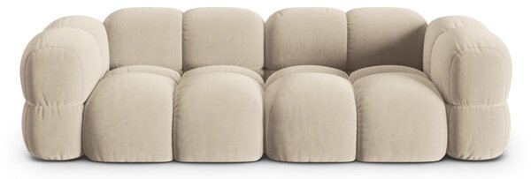 Beżowa aksamitna sofa 250 cm Loretto – Cosmopolitan Design