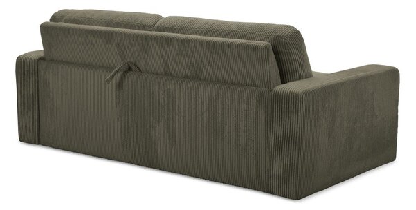 Sztruksowa rozkładana sofa w kolorze khaki 195 cm Nona – Makamii