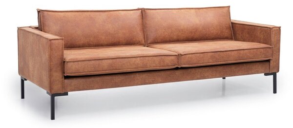 Jasnobrązowa sofa ze sztucznej skóry Scandic Rate