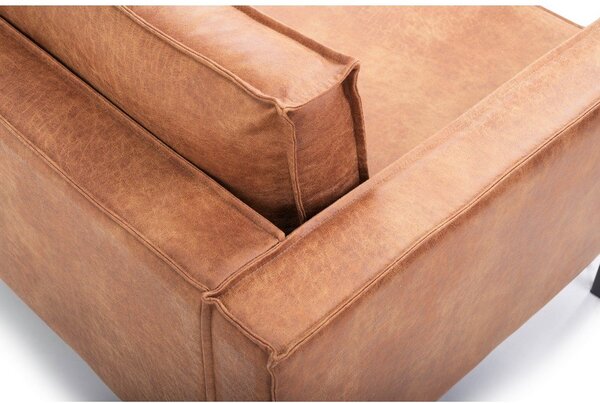 Jasnobrązowa sofa ze sztucznej skóry Scandic Rate