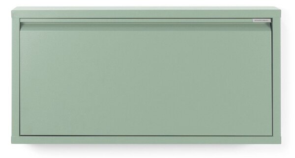 Szarozielona metalowa uchylna szafka na buty 75x37,5x12,5 cm Billy – Spinder Design