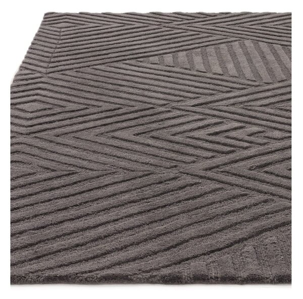 Antracytowy dywan wełniany 160x230 cm Hague – Asiatic Carpets