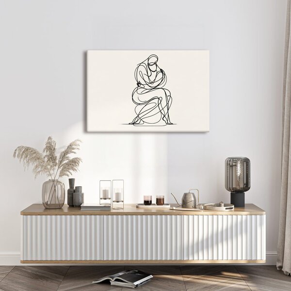 Obraz minimalistyczny rysunek postaci