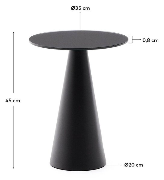 Okrągły stolik ze szklanym blatem ø 35 cm Wilshire – Kave Home