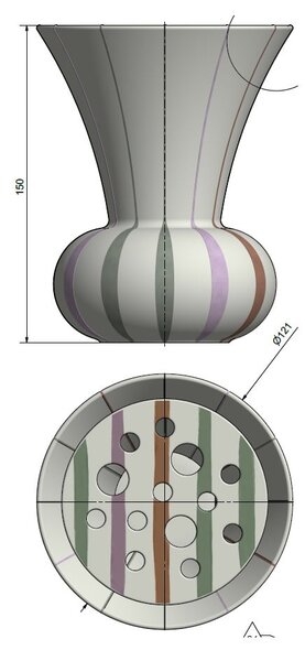 Kamionkowy wazon Kähler Design Signature, wys. 15 cm