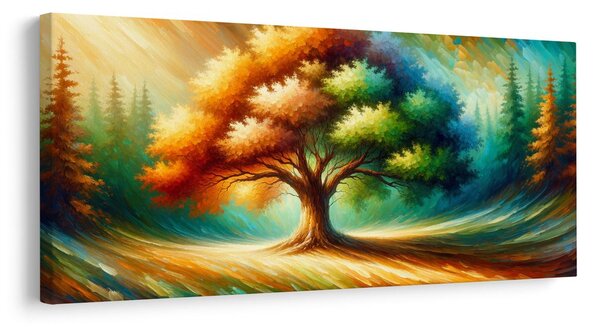 Obraz kolorowe drzewo życia w naturze