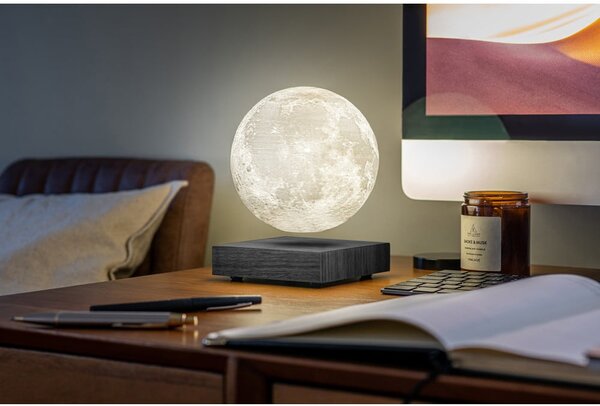 Czarna dekoracja świetlna do kontaktu ø 12 cm Moon – Gingko