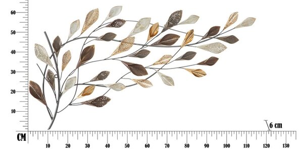 Biało-brązowa dekoracja ścienna Mauro Ferretti Ramo, szer. 115,5 cm