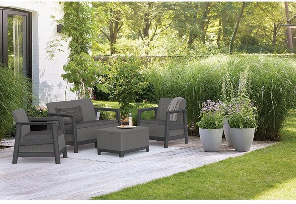 Szara sofa ogrodowa Scandi Linea – Keter