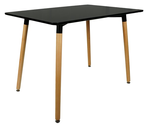 PROMOCJA Czarny stół jadalniany BERGEN 140x80 cm II. jakość
