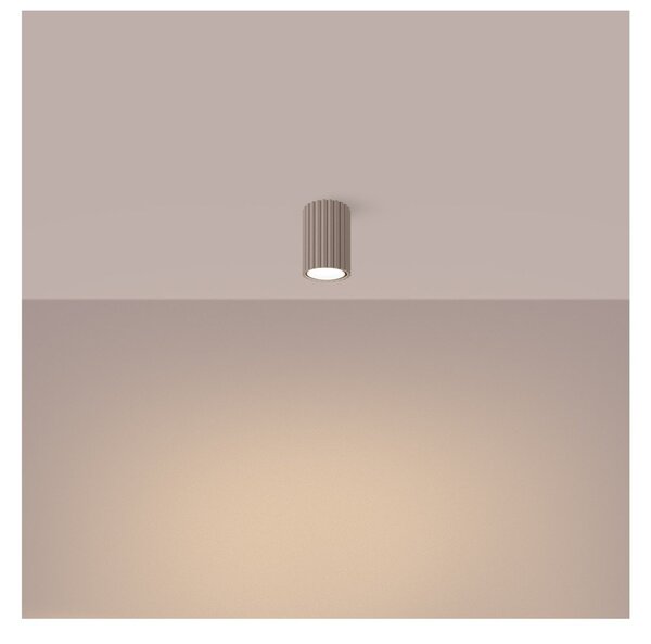 Szarobrązowa metalowa lampa punktowa ø 6,5 cm Gleam – Sollux