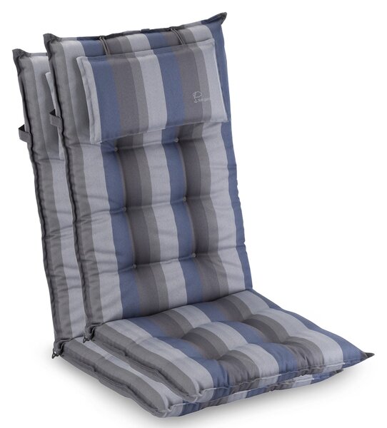 Blumfeldt Sylt, poduszka na krzesło ogrodowe z wysokim oparciem, poduszka na fotel ogrodowy, poliester, 50 x 120 x 9 cm, 2 x Auflage