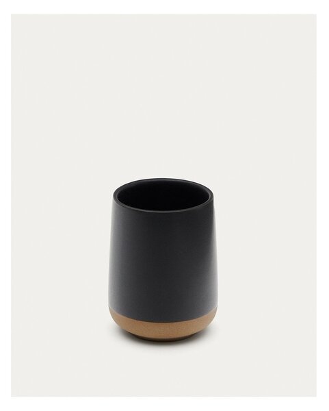 Ciemnoszary kubek na szczoteczki do zębów ceramiczny Silma – Kave Home