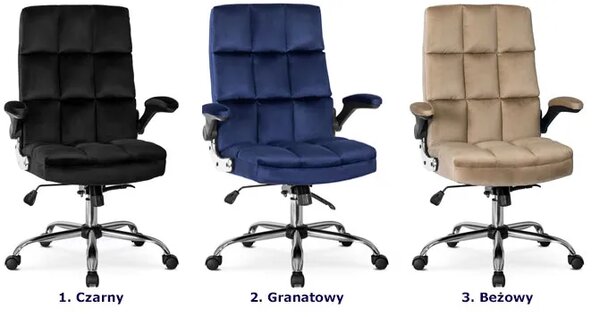 Nowoczesny czarny biurowy fotel gabinetowy C3-A35