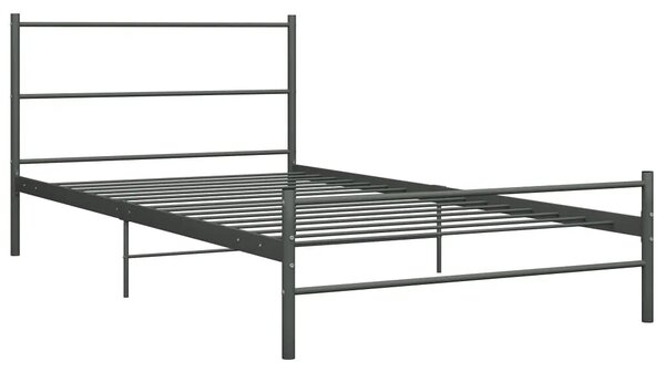 Szare metalowe łózko w stylu industrialnym 90x200 cm K7-B48