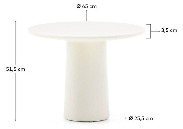 Okrągły stolik ogrodowy betonowy ø 65 cm Albanella – Kave Home