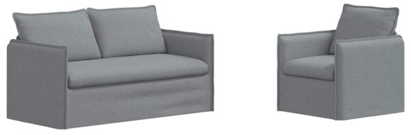 ModuÅowa kanapa jasnoszara z ergonomicznym designem i metalowÄ ramÄ