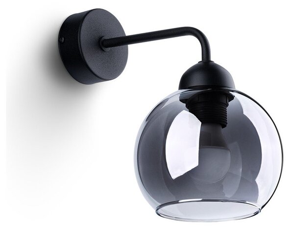 Czarny kinkiet ø 15 cm Grande – Sollux
