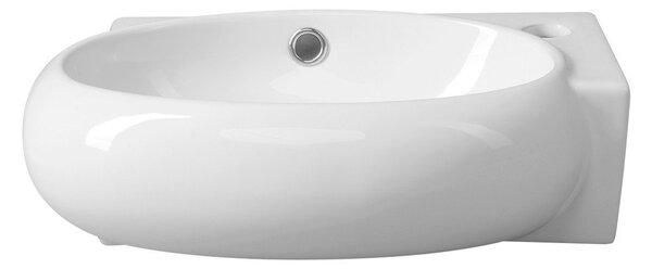 Biała ceramiczna umywalka 43x28,5 cm Ribera – Sapho