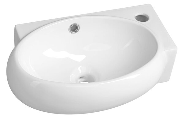 Biała ceramiczna umywalka 43x28,5 cm Ribera – Sapho