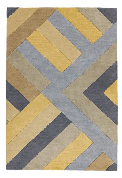 Szaro-żółty dywan Asiatic Carpets Big Zig, 160x230 cm