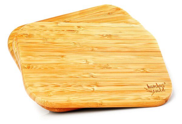 Klarstein Bambusowa deska śniadaniowa, zestaw 3 sztuk, 22 x 1,15 x 15 cm, łatwe czyszczenie