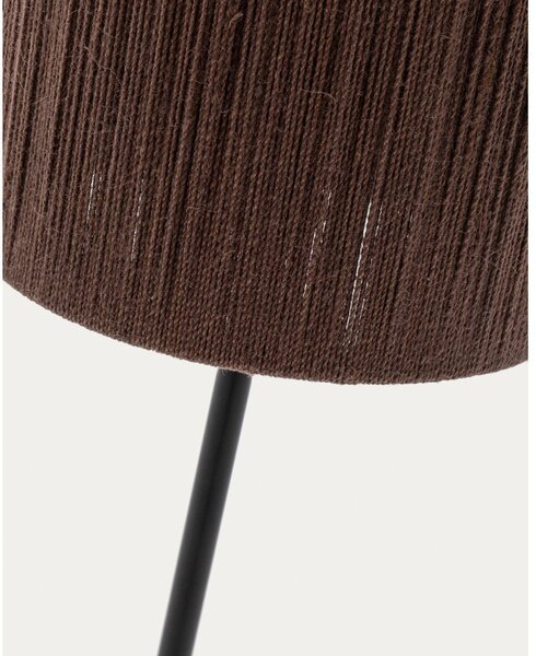 Lampa stołowa z litego drewna akacjowego w ciemnym naturalnym kolorze (wysokość 147 cm) Kor – Kave Home