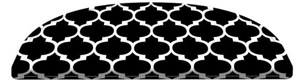 Zestaw 16 czarnych dywaników na schody Vitaus Madalyon, 20x65 cm