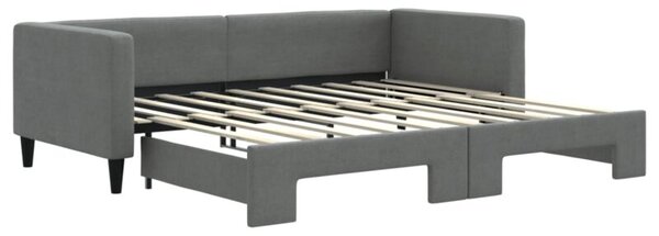 Sofa rozsuwana, ciemnoszara, 90x190 cm, tkanina