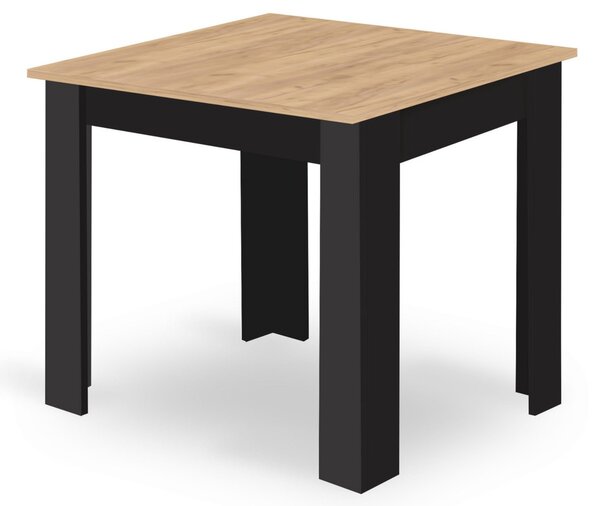 Zestaw jadalniany 1 + 4, stół MADO ARTISAN 80x80 + krzesła BALI MARK czarne