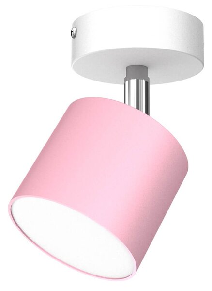 Ruchomy spot sufitowy Dixie lampa do przedpokoju biała różowa - biały || różowy