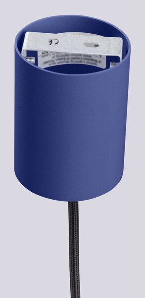 Ciemnoniebieska lampa wisząca ze szklanym kloszem ø 12 cm Orbital – Sollux