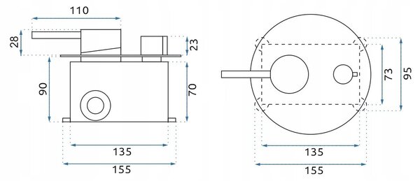 Bateria wannowa podtynkowa Rea Lungo chrom + Box