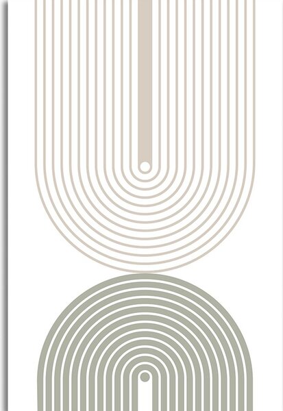 Obraz minimalistyczne tęcze Mid-Century