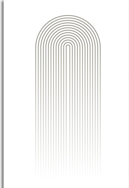 Obraz minimalistyczna tęcza Mid-Century