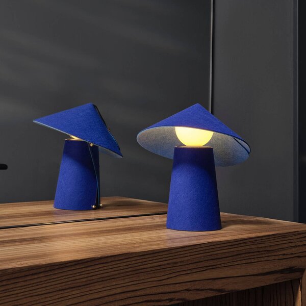 OSRAM Lampa stołowa LED Decor Flip, możliwość ściemniania, niebieski, salon / jadalnia, tkanina / materiał / jedwab