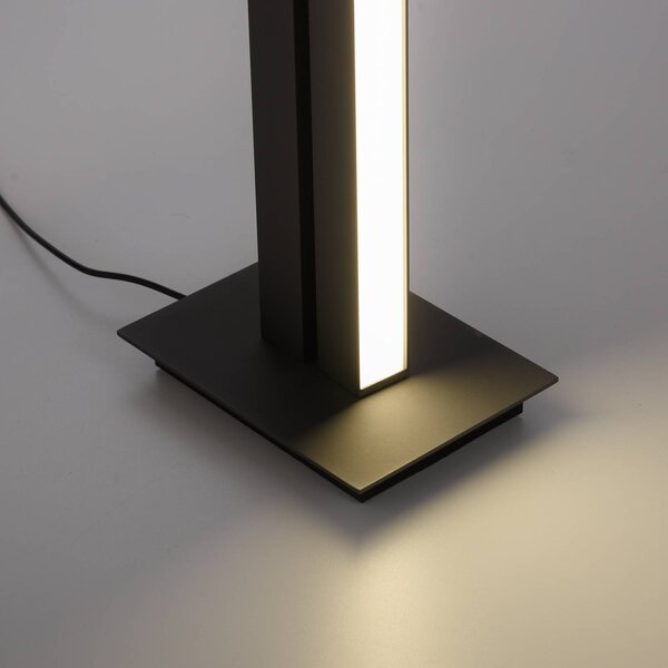 PURE Lampa stojąca LED Pure Lines Floor, możliwość ściemniania, aluminiowy / szary / cynkowy, salon / jadalnia, metal, nowoczesny