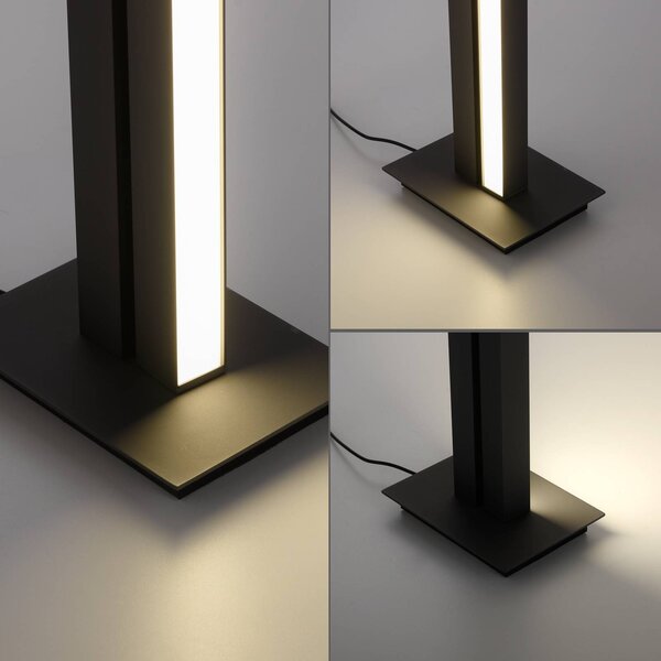 PURE Lampa stojąca LED Pure Lines Floor, możliwość ściemniania, aluminiowy / szary / cynkowy, salon / jadalnia, metal, nowoczesny