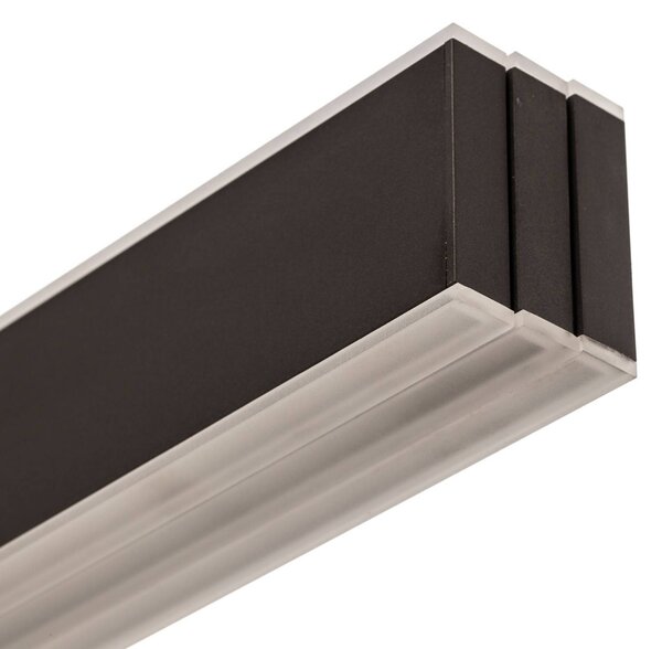 PURE Lampa wisząca Lume, możliwość ściemniania, czarny, salon / jadalnia, aluminium, nowoczesny