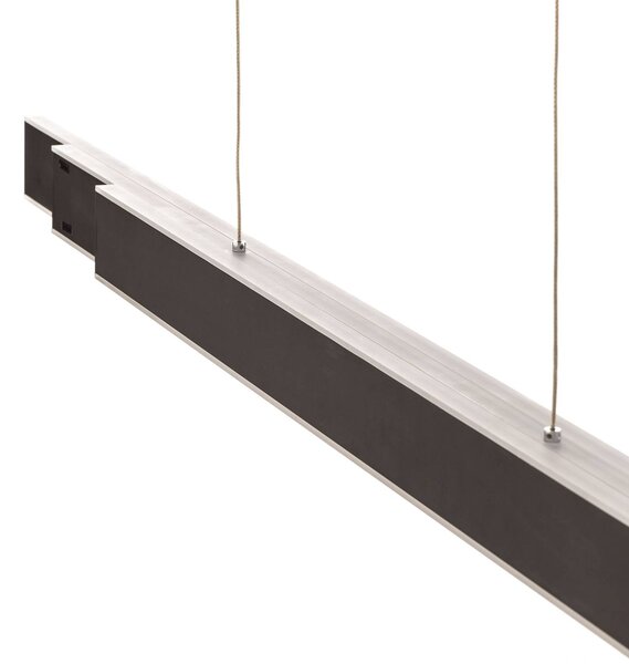 PURE Lampa wisząca Lume, możliwość ściemniania, czarny, salon / jadalnia, aluminium, nowoczesny