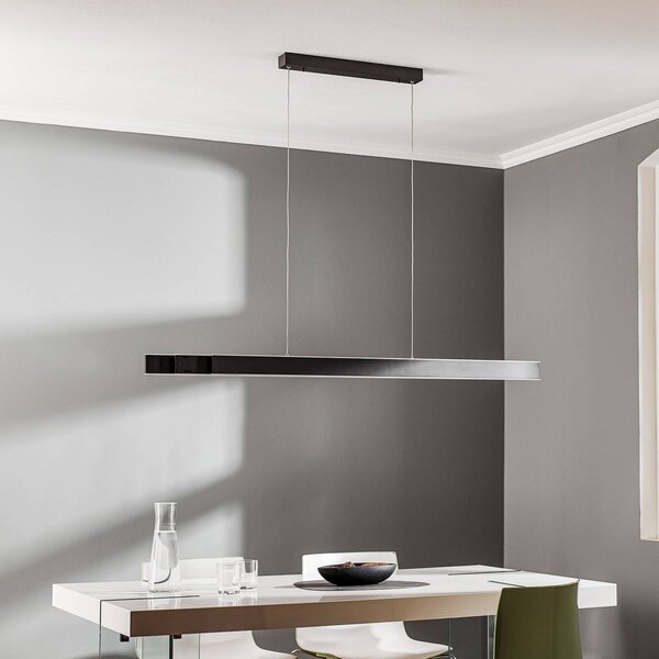PURE Lampa wisząca Lume, możliwość ściemniania, czarny, salon / jadalnia, aluminium, nowoczesny