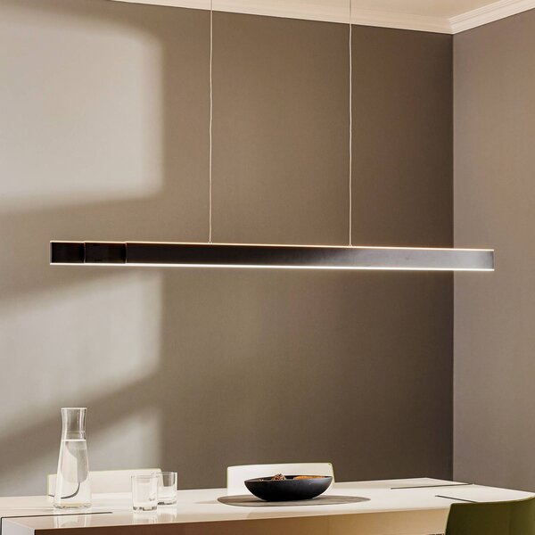 PURE Lampa wisząca Lume, możliwość ściemniania, czarny, salon / jadalnia, aluminium, nowoczesny
