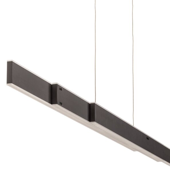 PURE Lampa wisząca Lume, możliwość ściemniania, czarny, salon / jadalnia, aluminium, nowoczesny