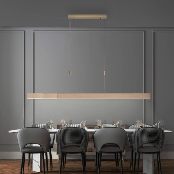 PURE Lampa wisząca Pure Moto, możliwość ściemniania, mosiężny / złoty, salon / jadalnia, metal, nowoczesny