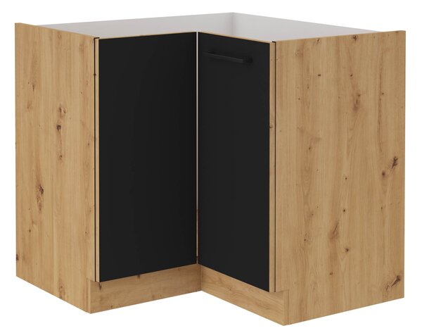 Szafka kuchenna dolna narożna MODENA 89x89 DN 1F Dąb Artisan/Czarny