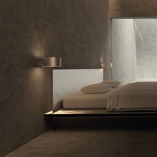 PURE Kinkiet LED Clipse, możliwość ściemniania, brązowy / mosiężny, salon / jadalnia, aluminium, nowoczesny